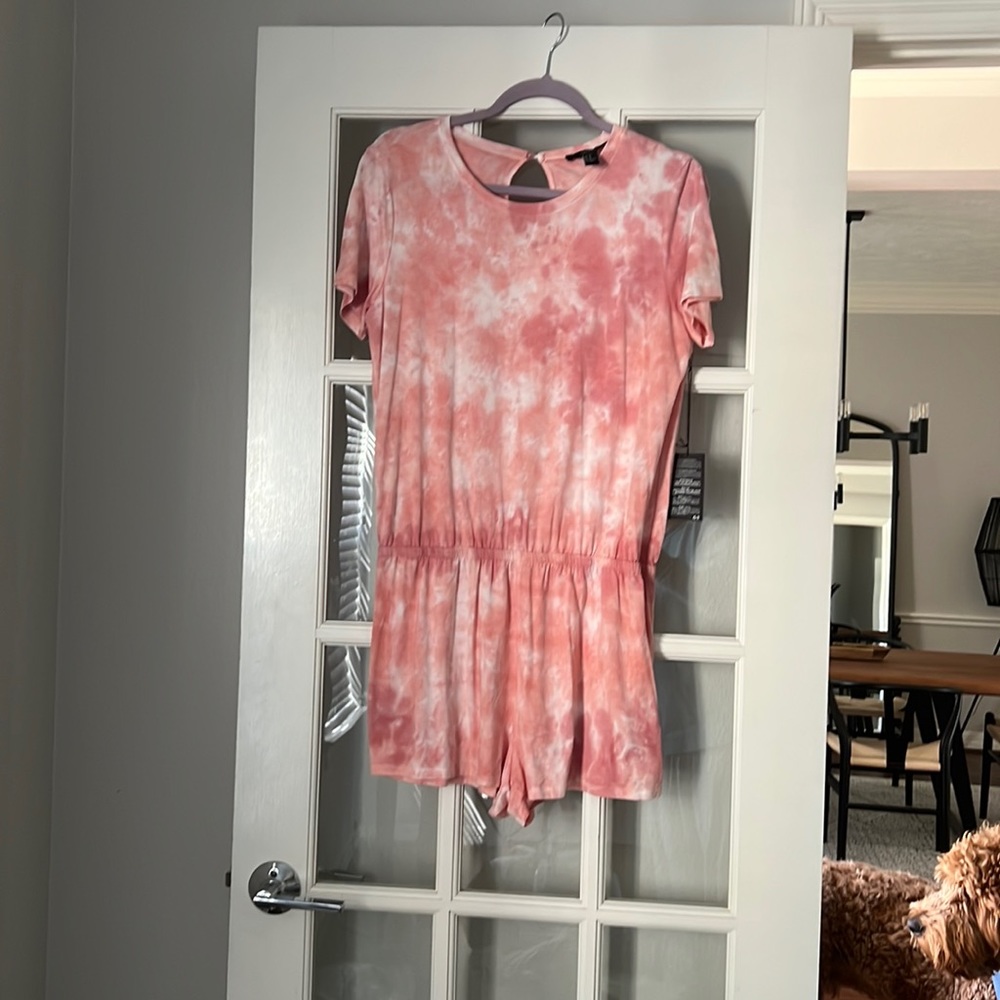 Tie dye Jersey fabric romper